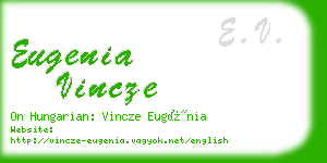 eugenia vincze business card